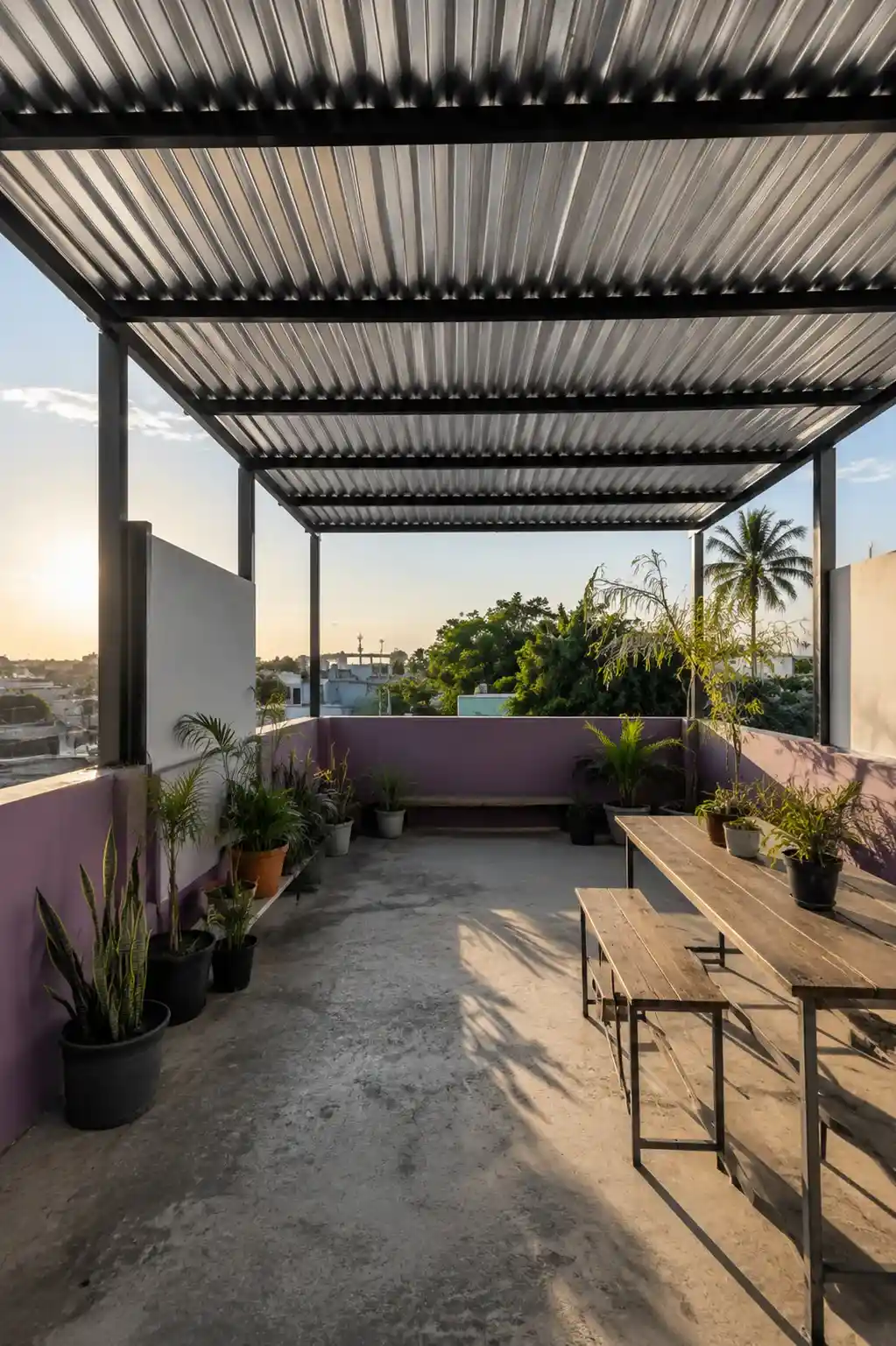 estructura metálica para techo exterior en Guanajuato