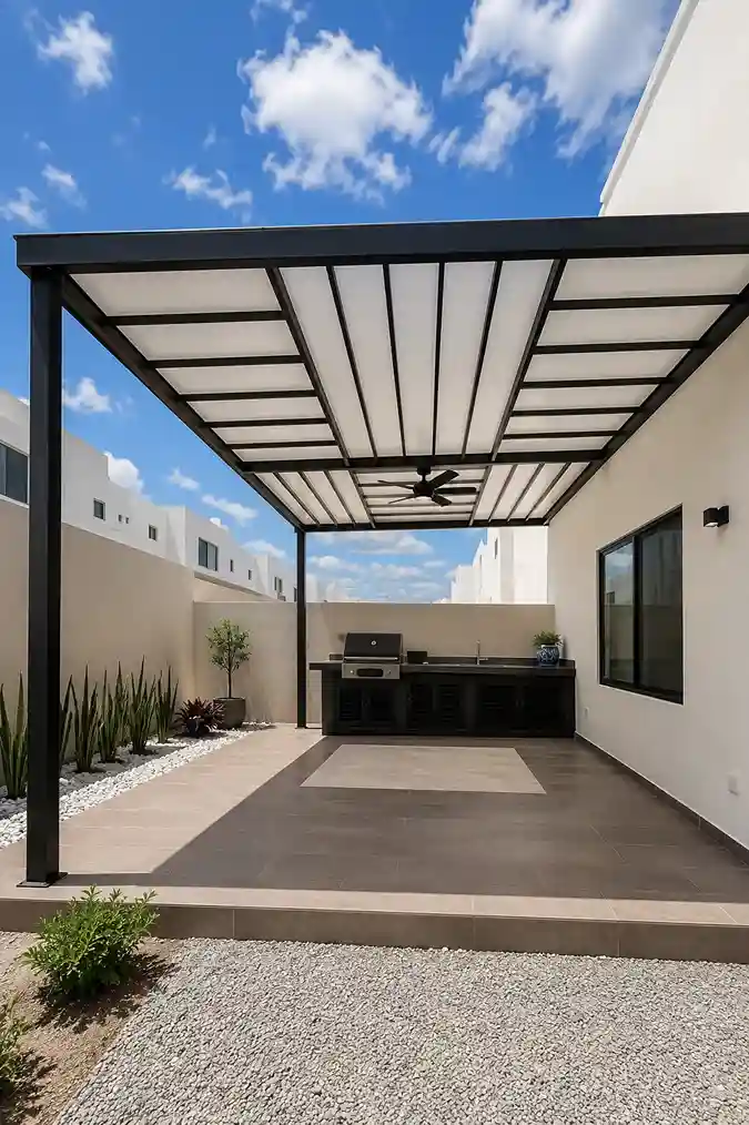 pérgolas metálicas modernas para patio en León Guanajuato
